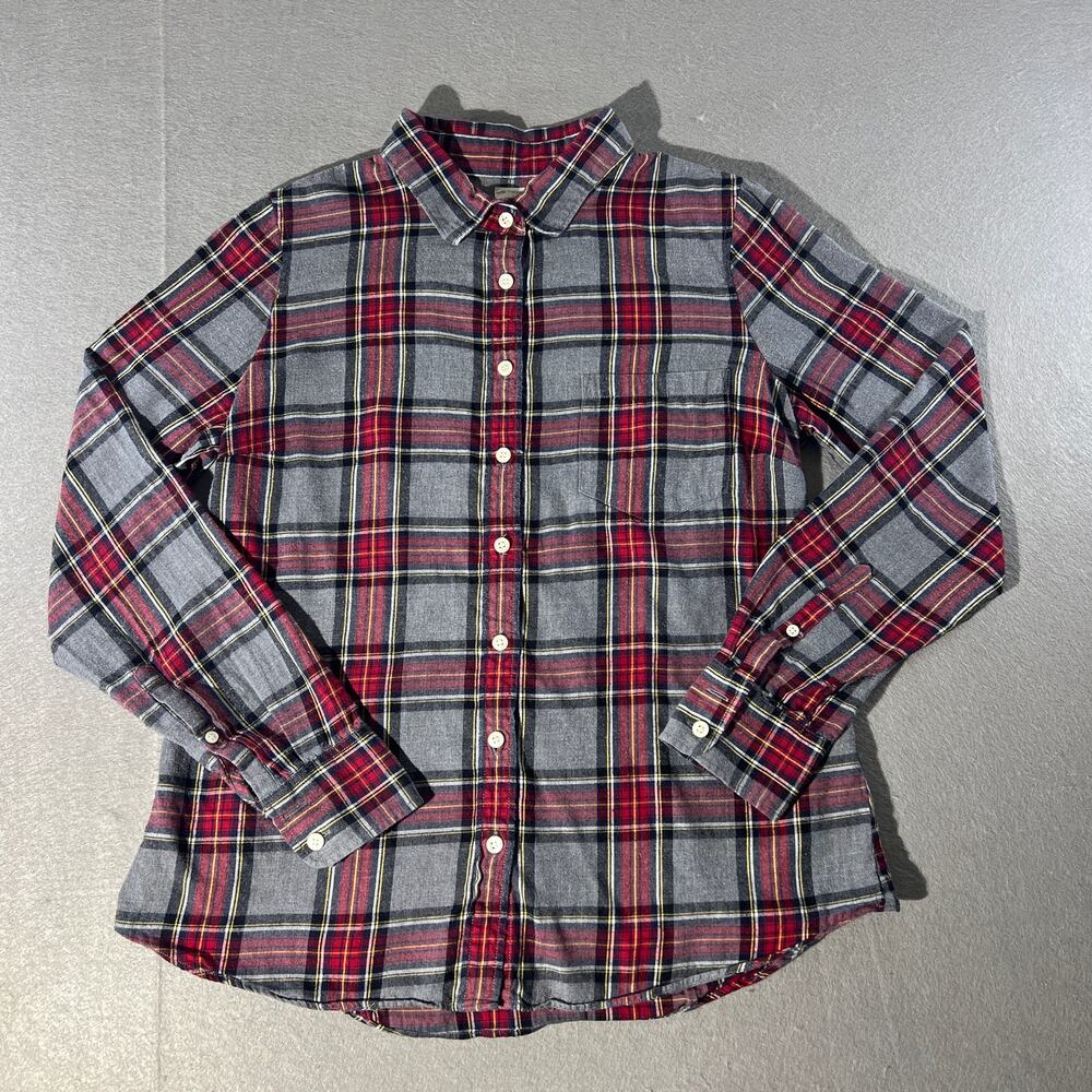 J.Crew Boyfriend Plaid Flannel Shirt Women’s M Cotton